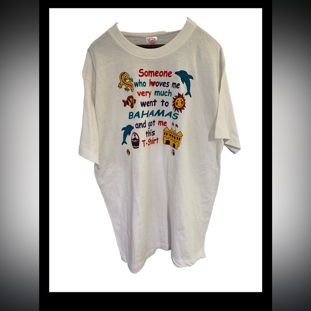 Dorsey Tee Woman’s White T-Shirt Size Large  Cute Saying Pristine